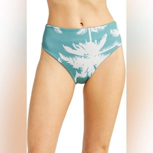 Maaji NWT Suzy Q Reversible Bikini Bottoms Eucalyptus Green Size Large - Picture 3 of 7